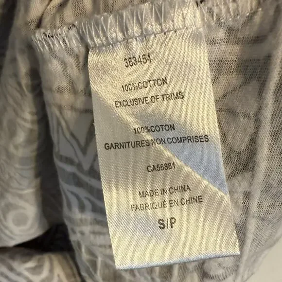 Y2K O'NEILL Abstract Allover Print Sleeveless Dress Womens Sz Small White/Black - Picture 8 of 8